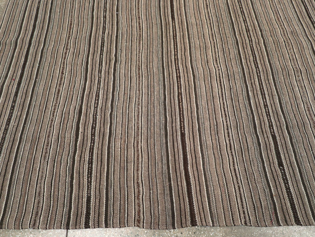 Vintage Turkish Flatweave Kilim Room Size Carpet, No.31530 - Gss