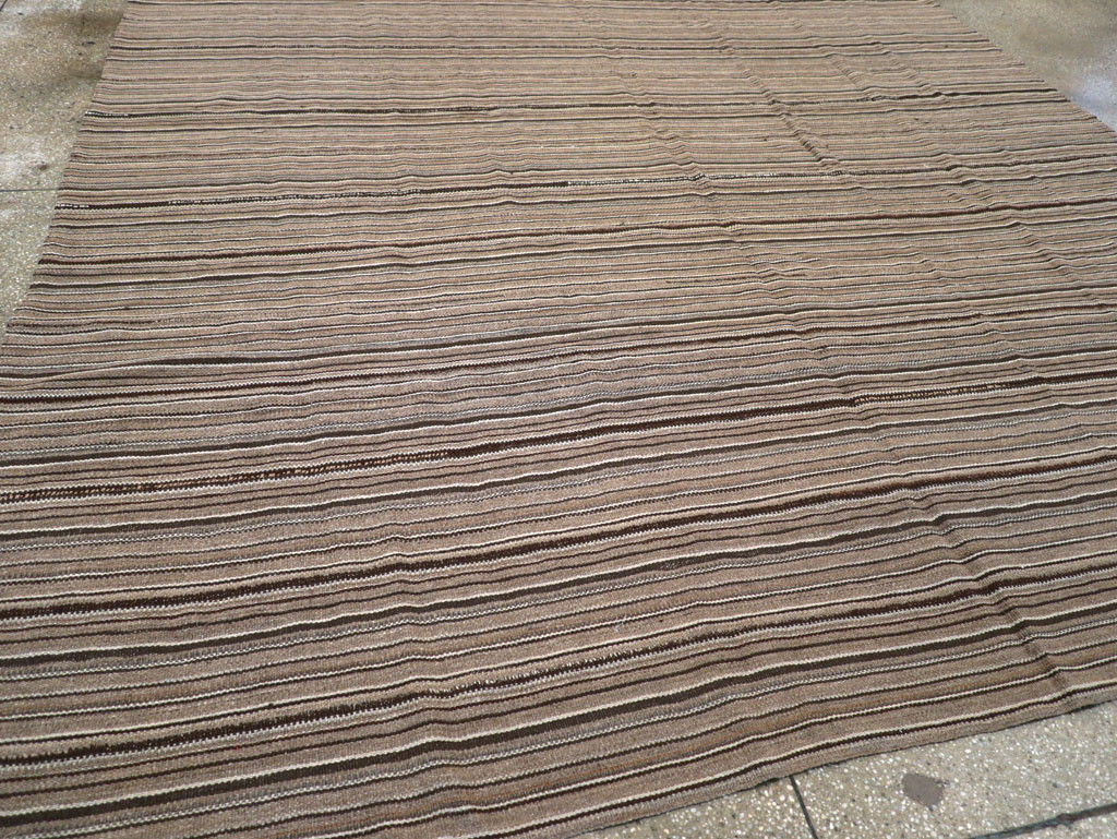 Vintage Turkish Flatweave Kilim Room Size Carpet, No.31530 - Gss