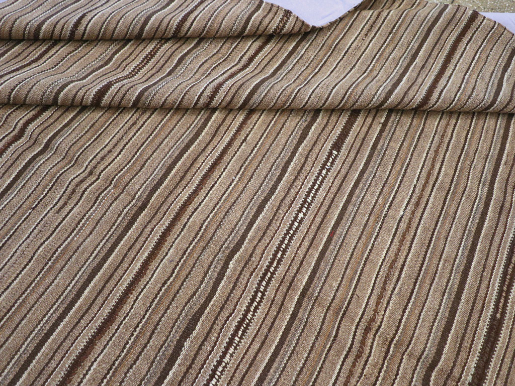 Vintage Turkish Flatweave Kilim Room Size Carpet, No.31530 - Gss