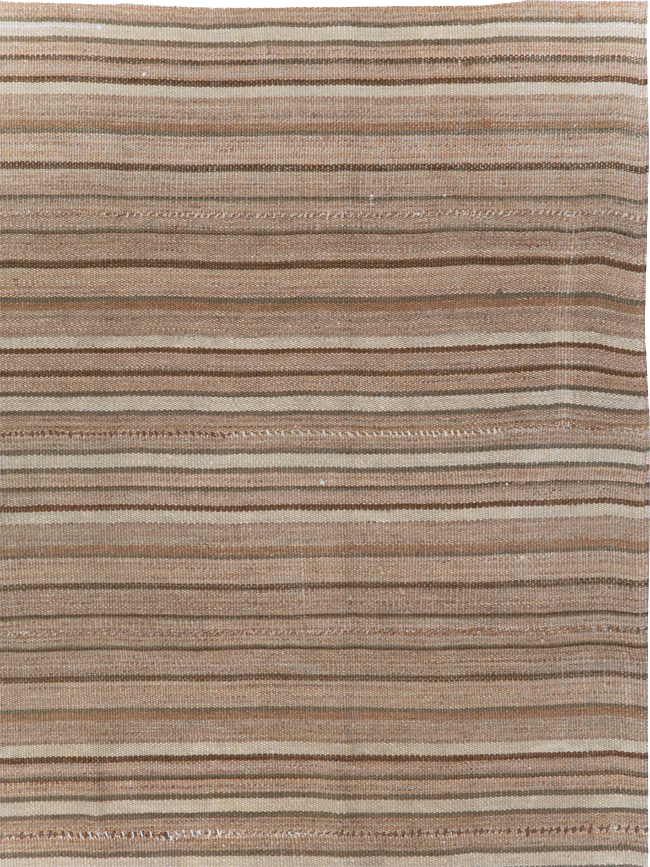 Vintage Turkish Flatweave Kilim Accent Carpet, No.31532 - Gss
