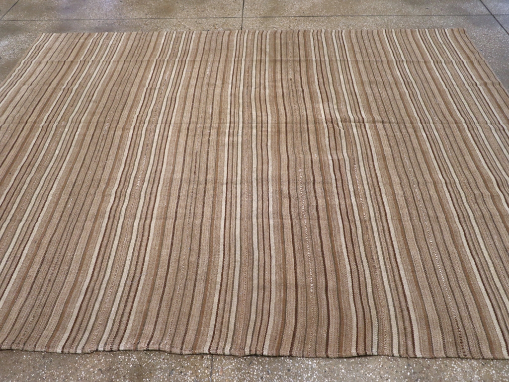 Vintage Persian Flatweave Kilim Accent Carpet, No.31532 - Gss