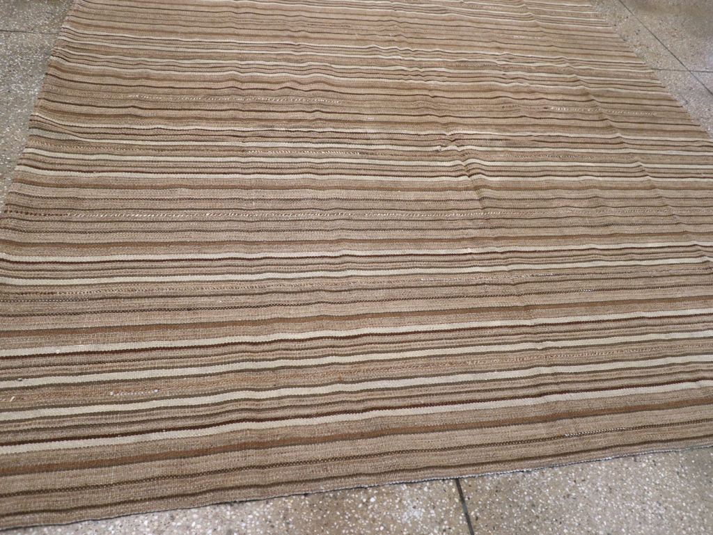 Vintage Persian Flatweave Kilim Accent Carpet, No.31532 - Gss