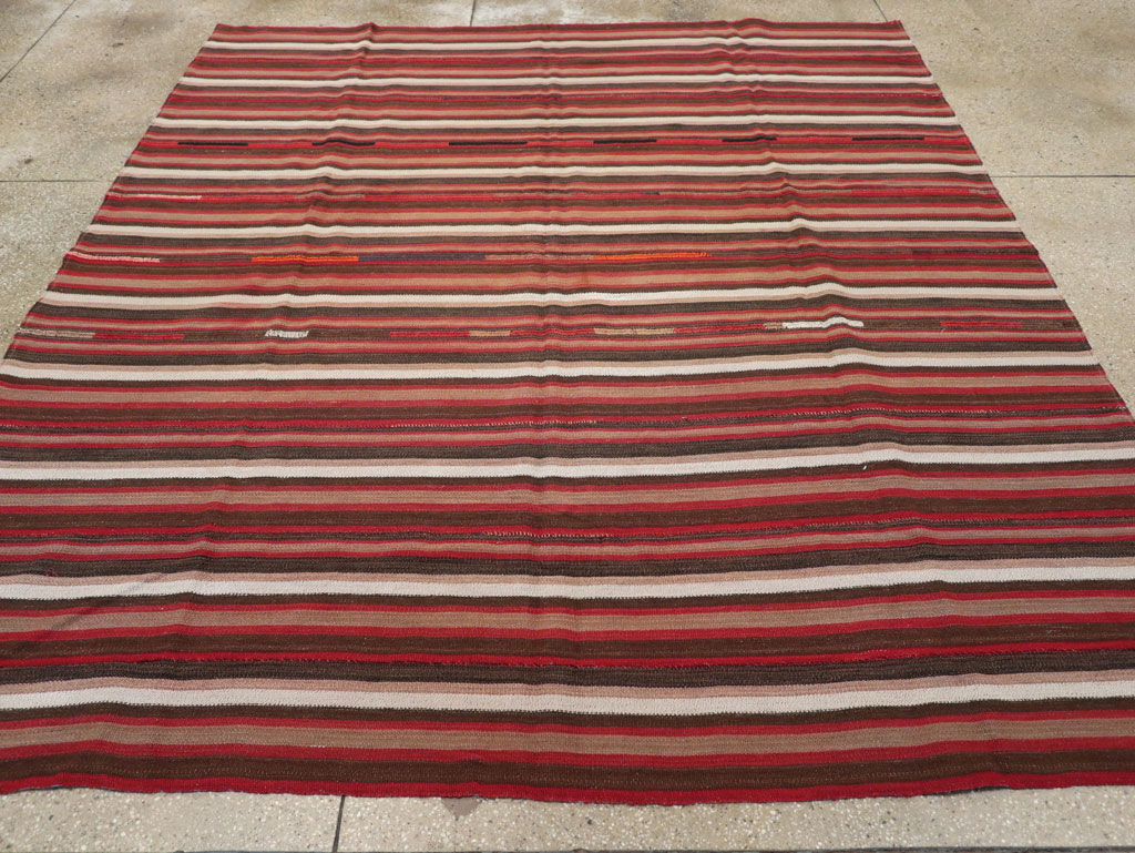 Vintage Turkish Flatweave Kilim Accent Carpet, No.31533 - Gss