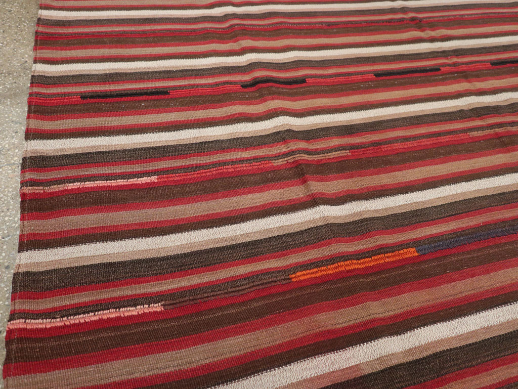 Vintage Turkish Flatweave Kilim Accent Carpet, No.31533 - Gss