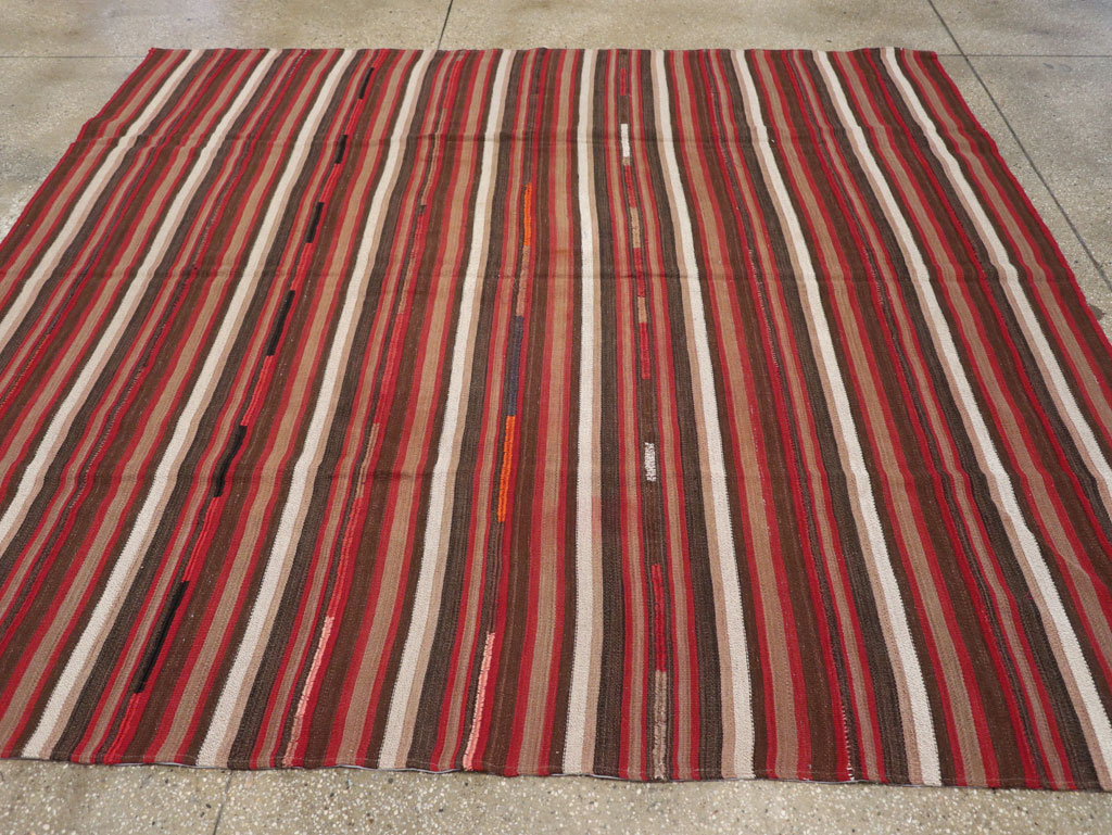 Vintage Turkish Flatweave Kilim Accent Carpet, No.31533 - Gss