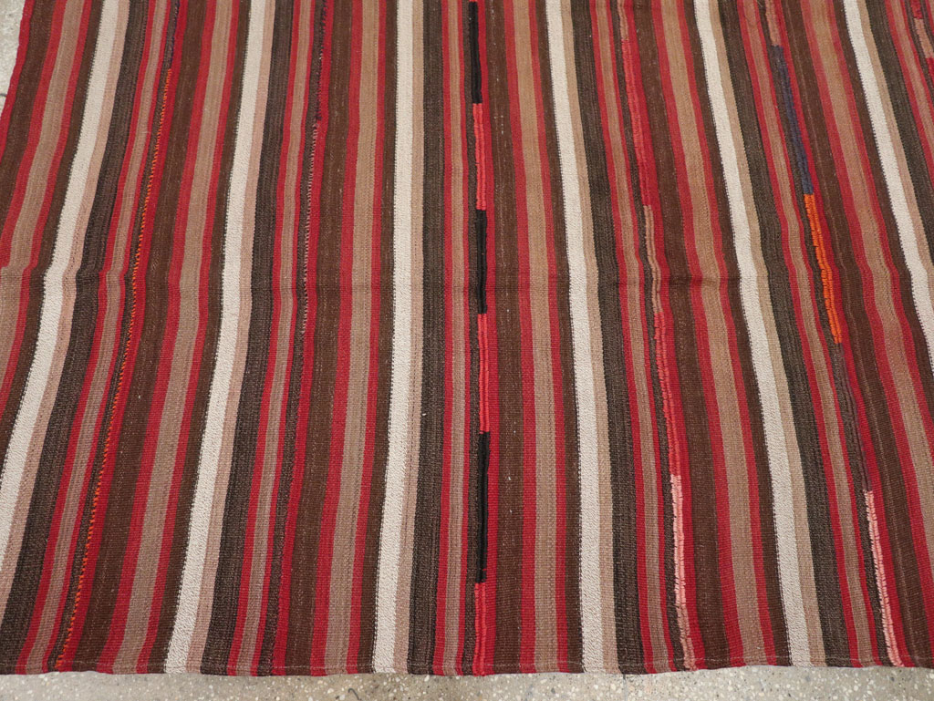 Vintage Turkish Flatweave Kilim Accent Carpet, No.31533 - Gss