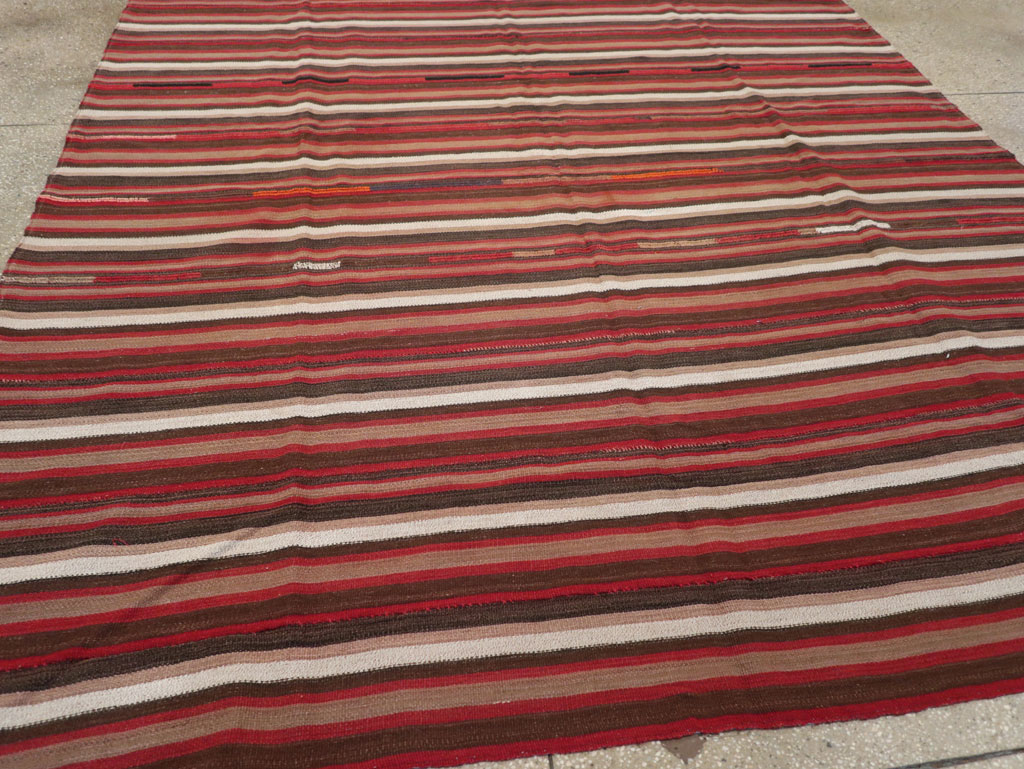 Vintage Turkish Flatweave Kilim Accent Carpet, No.31533 - Gss
