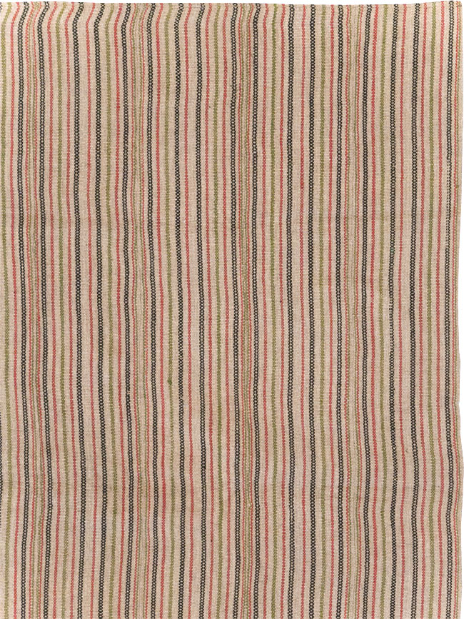 Vintage Turkish Flatweave Kilim Square Room Size Carpet, No.31534 - Gss