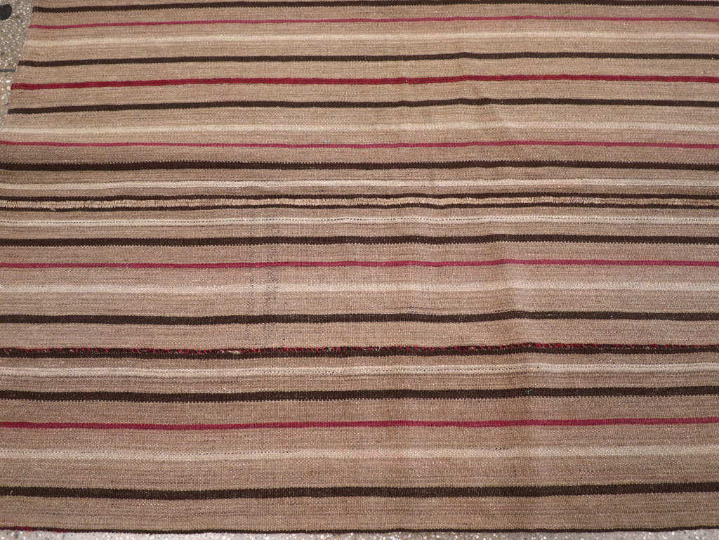 Vintage Turkish Flatweave Kilim Small Room Size Carpet, No.31536 - Gss