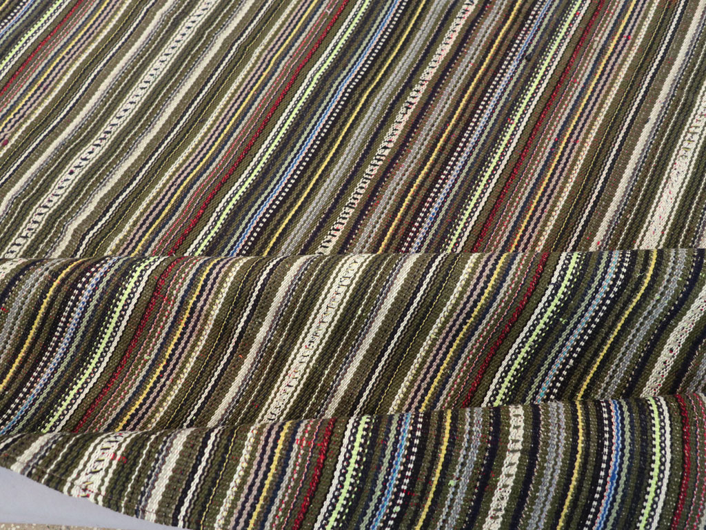 Vintage Turkish Flatweave Kilim Small Room Size Carpet, No.31537 - Gss