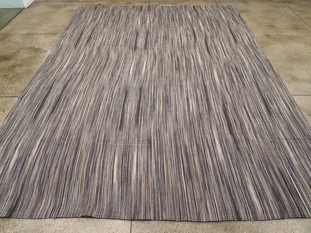 Modern Turkish Flatweave Kilim Room Size Carpet, No.31539 - Gss
