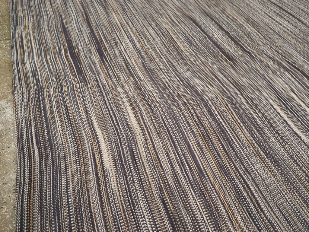 Modern Turkish Flatweave Kilim Room Size Carpet, No.31539 - Gss