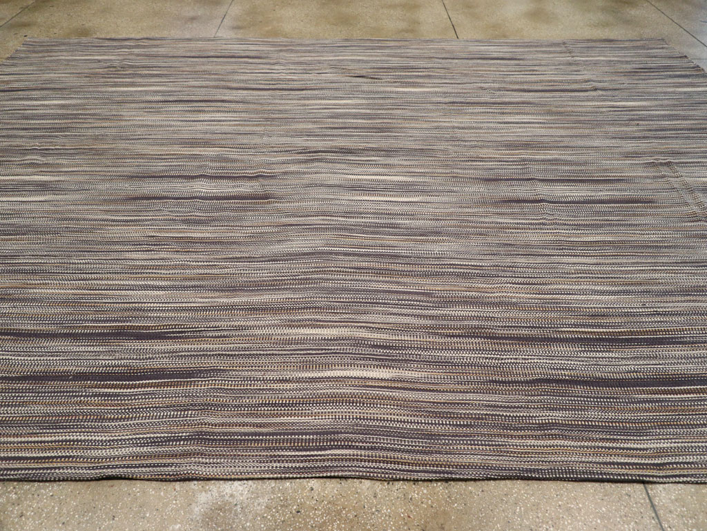 Modern Turkish Flatweave Kilim Room Size Carpet, No.31539 - Gss