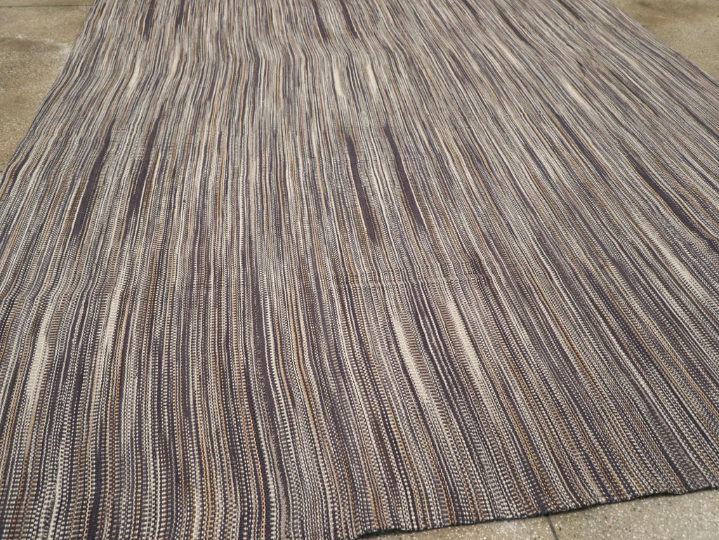 Modern Turkish Flatweave Kilim Room Size Carpet, No.31539 - Gss