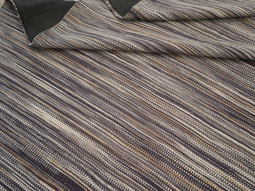 Modern Turkish Flatweave Kilim Room Size Carpet, No.31539 - Gss