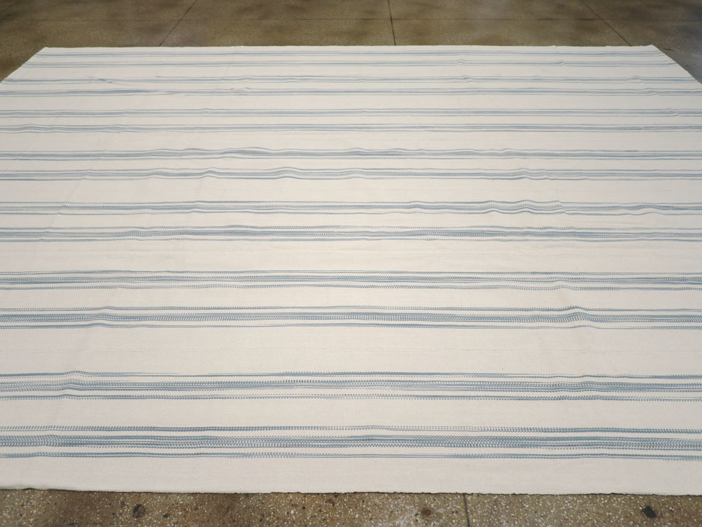 Modern Turkish Flatweave Room Size Carpet, No.31540 - Gss