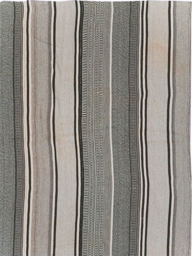 Modern Turkish Flatweave Large Room Size Carpet, No.31541 - Gss