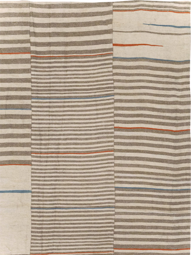 Modern Turkish Flatweave Large Room Size Carpet, No.31543 - Gss