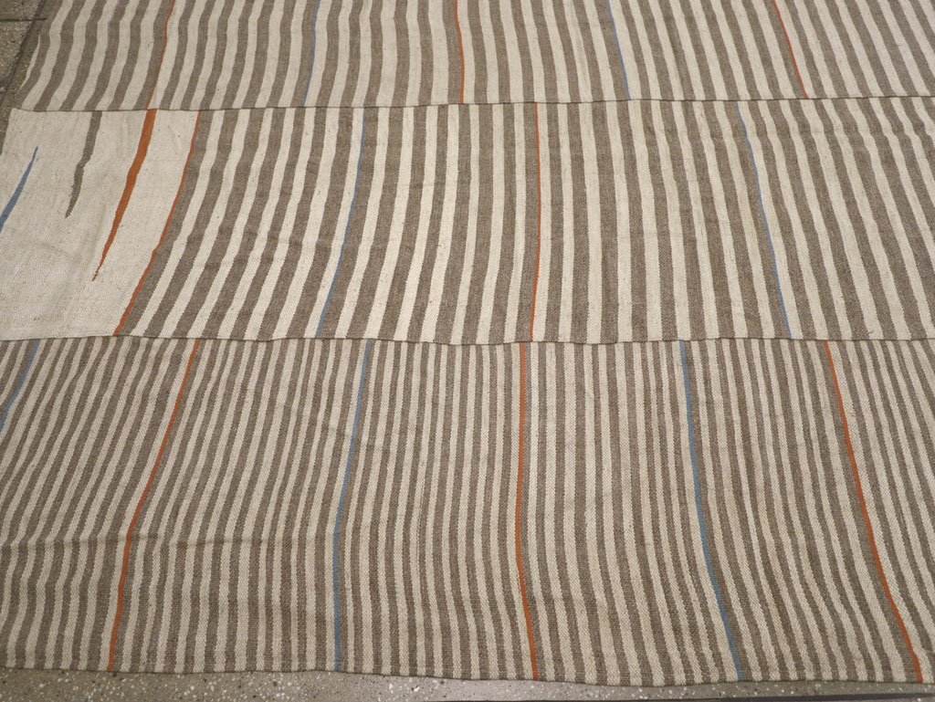 Modern Turkish Flatweave Large Room Size Carpet, No.31543 - Gss