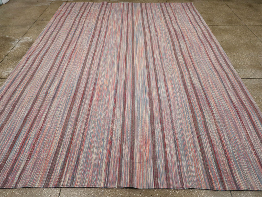 Modern Turkish Flatweave Room Size Carpet, No.31545 - Gss