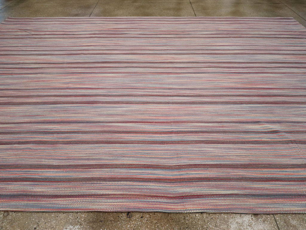 Modern Turkish Flatweave Room Size Carpet, No.31545 - Gss