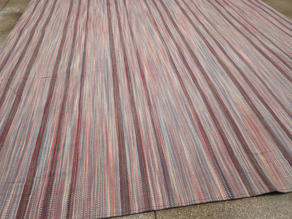 Modern Turkish Flatweave Room Size Carpet, No.31545 - Gss