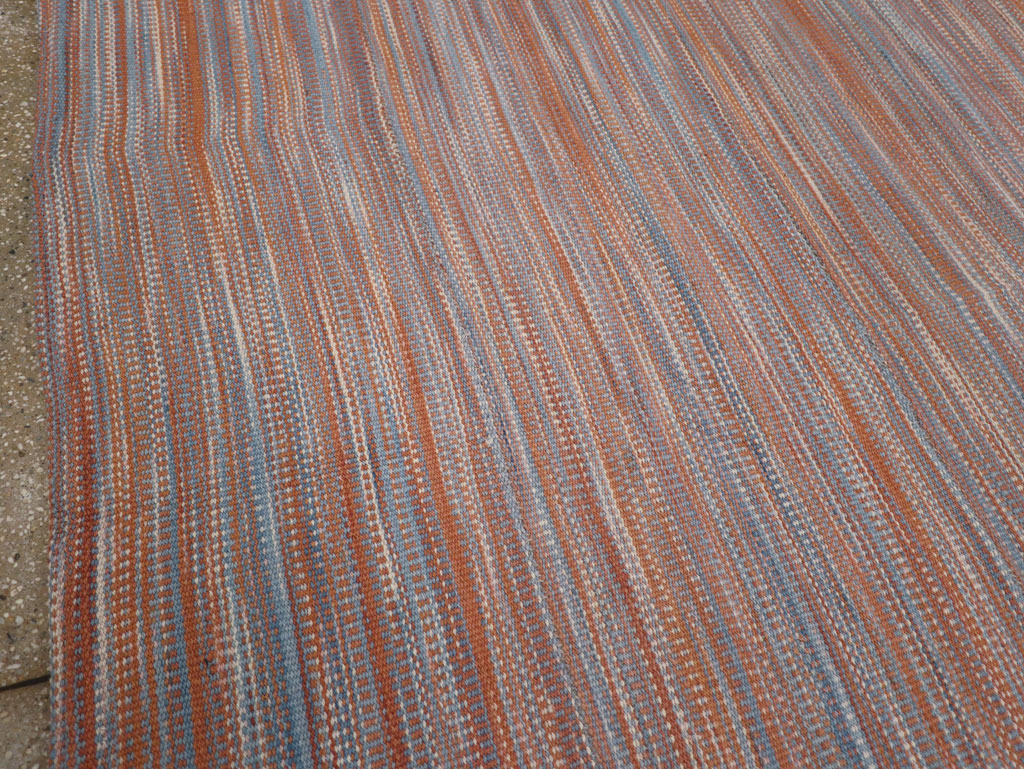 Modern Turkish Flatweave Room Size Carpet, No.31546 - Gss