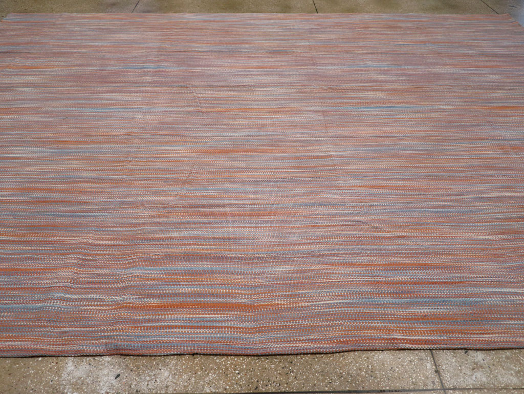 Modern Turkish Flatweave Room Size Carpet, No.31546 - Gss