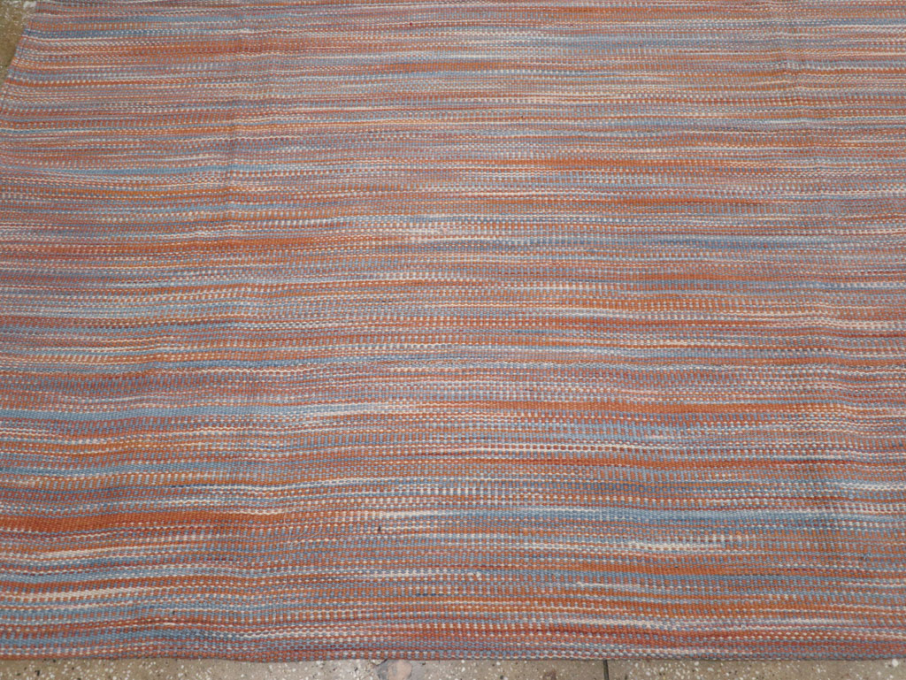 Modern Turkish Flatweave Room Size Carpet, No.31546 - Gss