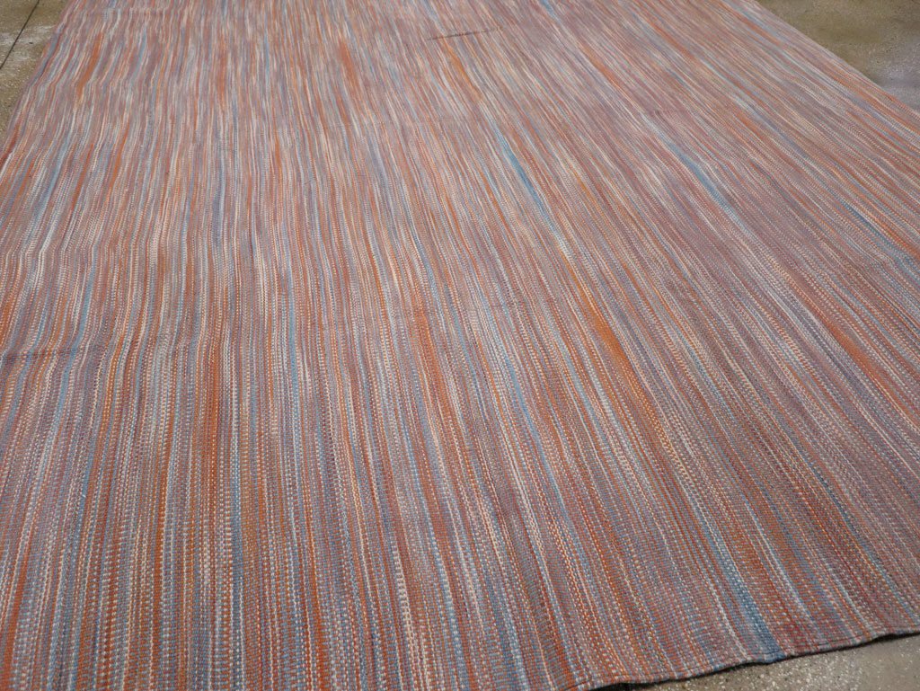 Modern Turkish Flatweave Room Size Carpet, No.31546 - Gss