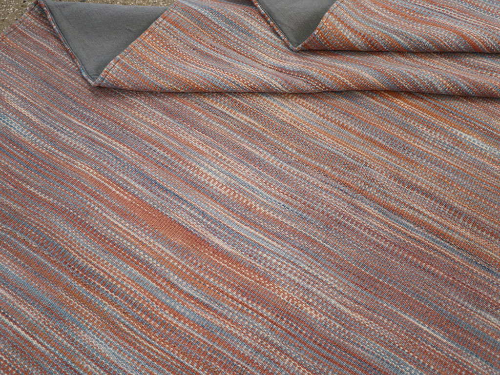 Modern Turkish Flatweave Room Size Carpet, No.31546 - Gss