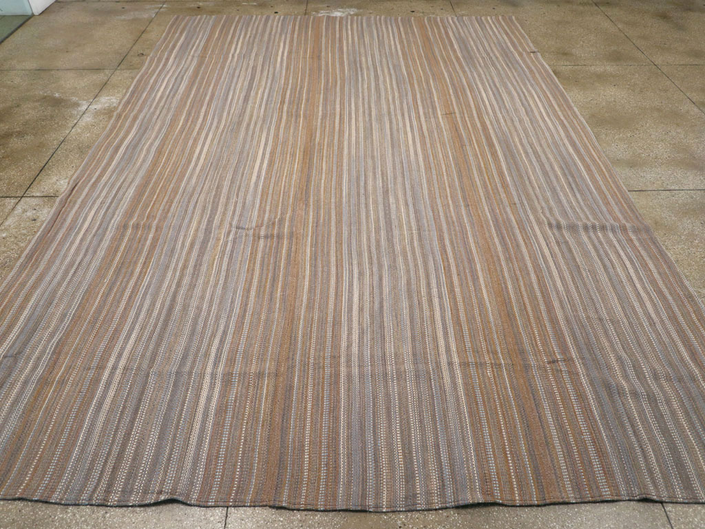 Modern Turkish Flatweave Room Size Carpet, No.31547 - Gss