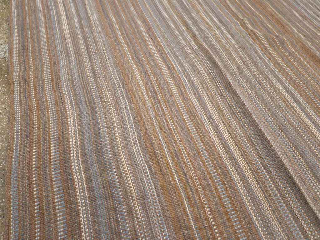 Modern Turkish Flatweave Room Size Carpet, No.31547 - Gss