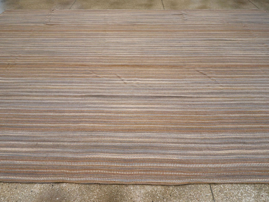 Modern Turkish Flatweave Room Size Carpet, No.31547 - Gss