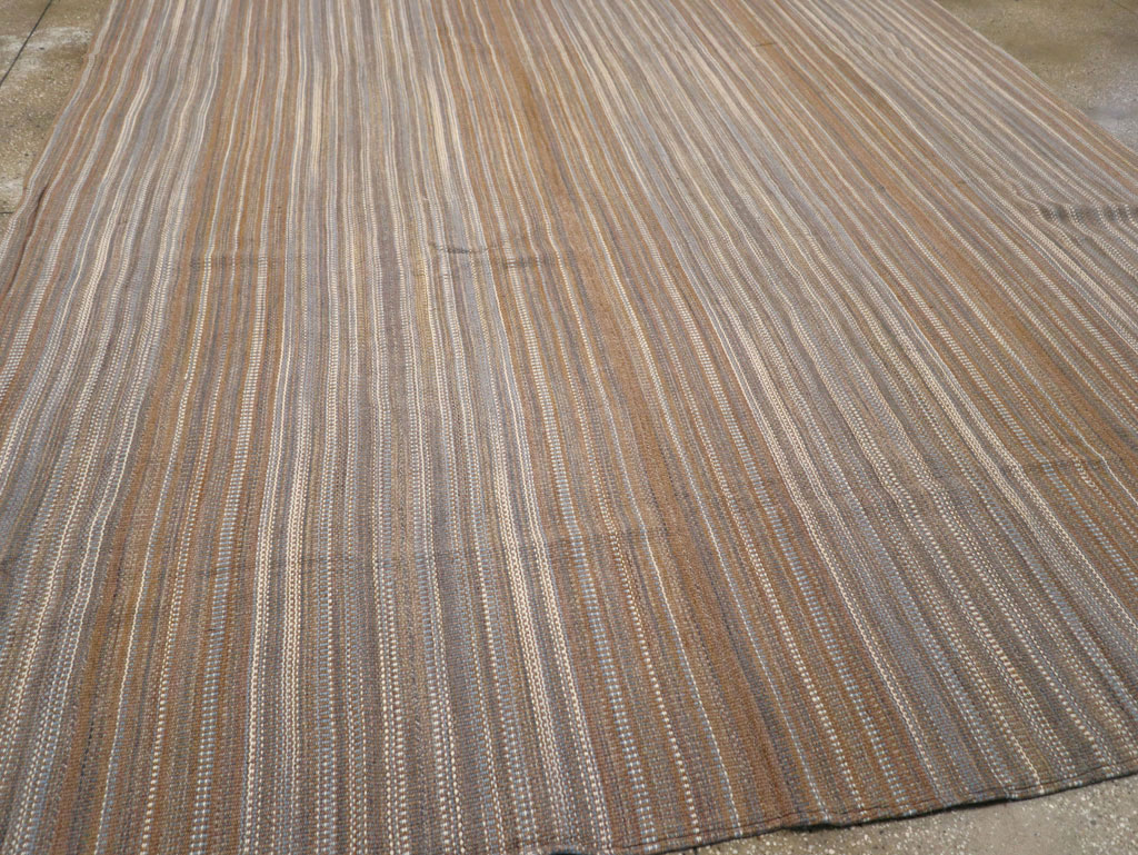 Modern Turkish Flatweave Room Size Carpet, No.31547 - Gss
