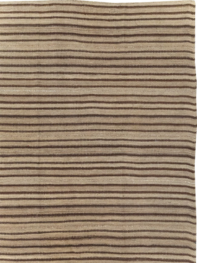 Vintage Turkish Flatweave Kilim Square Room Size Carpet, No.31549 - Gss