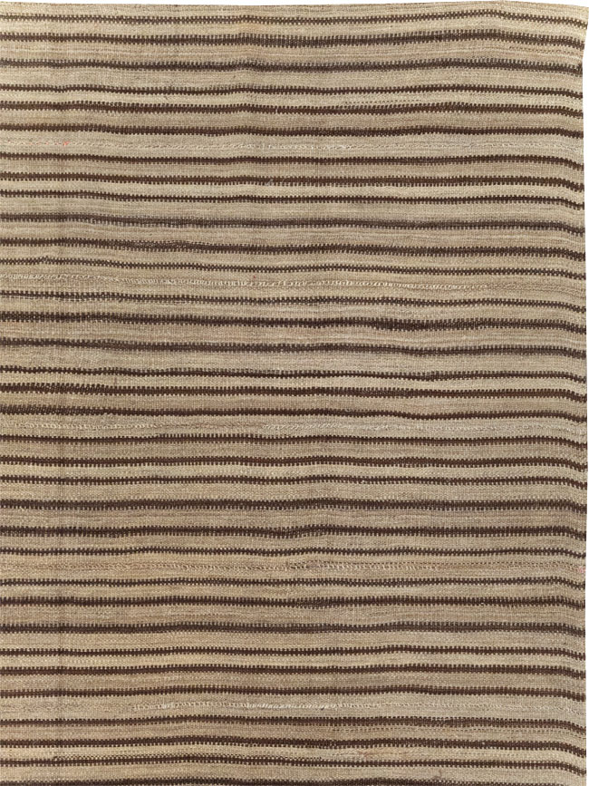 Vintage Turkish Flatweave Kilim Square Room Size Carpet, No.31549 - Gss