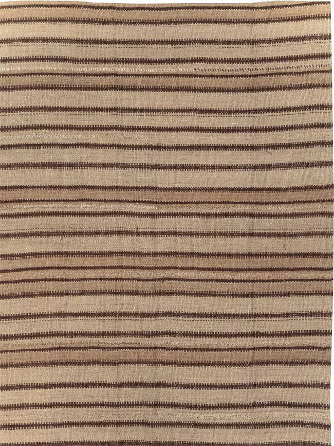 Vintage Turkish Flatweave Kilim Square Room Size Carpet, No.31550 - Gss