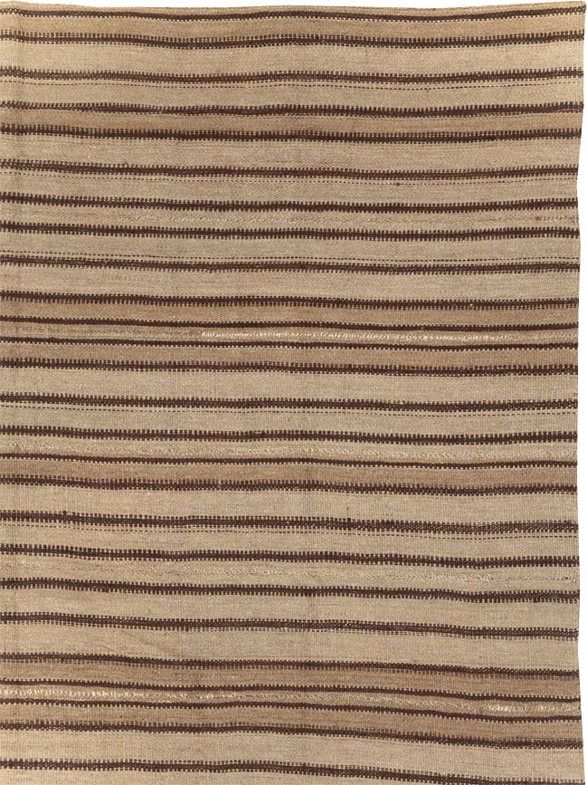 Vintage Turkish Flatweave Kilim Square Room Size Carpet, No.31550 - Gss