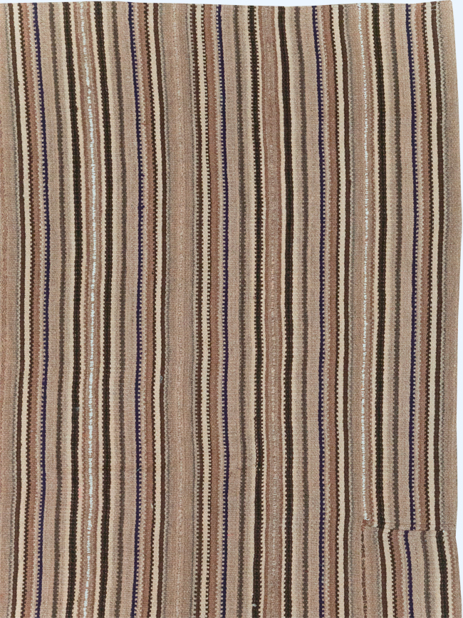 Vintage Turkish Flatweave Kilim Small Room Size Carpet, No.31551 - Gss