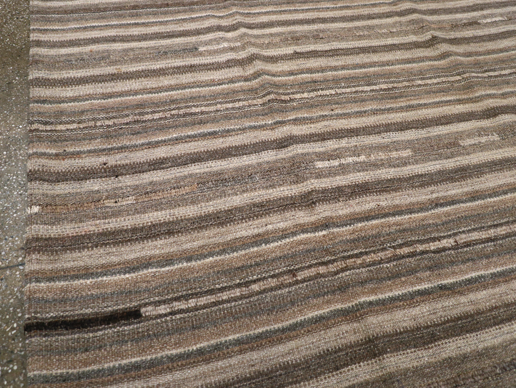 Vintage Turkish Flatweave Kilim Small Room Size Carpet, No.31553 - Gss