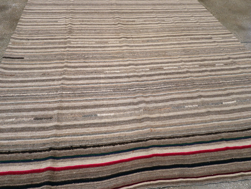 Vintage Turkish Flatweave Kilim Small Room Size Carpet, No.31553 - Gss