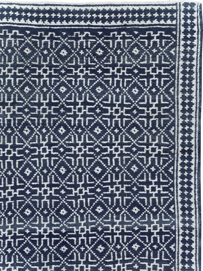 Vintage Persian Flatweave Room Size Carpet, No.31558 - Gss