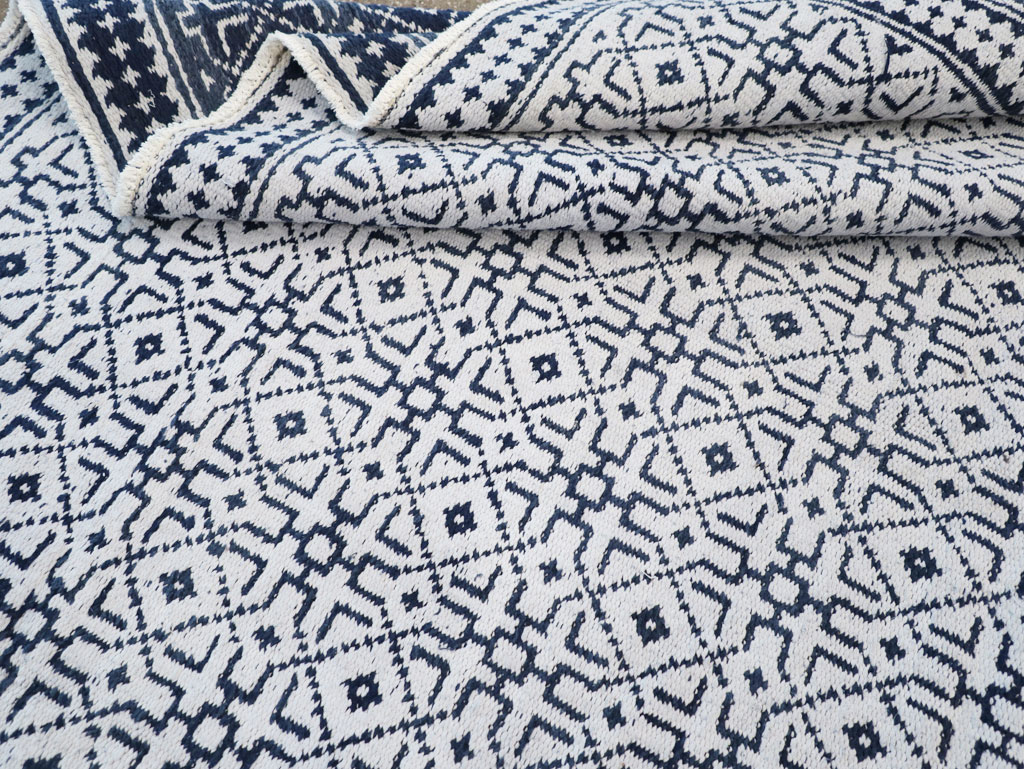 Vintage Persian Flatweave Room Size Carpet, No.31558 - Gss