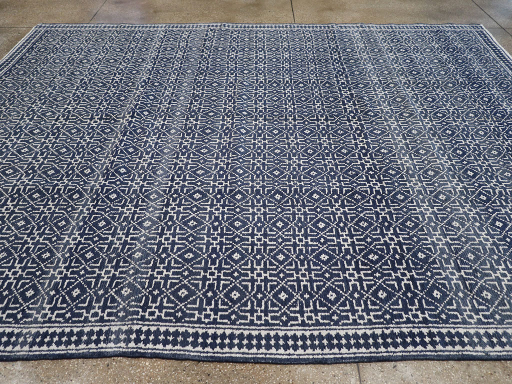 Vintage Persian Flatweave Room Size Carpet, No.31558 - Gss