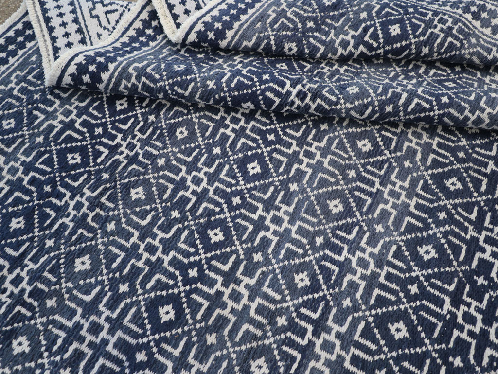 Vintage Persian Flatweave Room Size Carpet, No.31558 - Gss