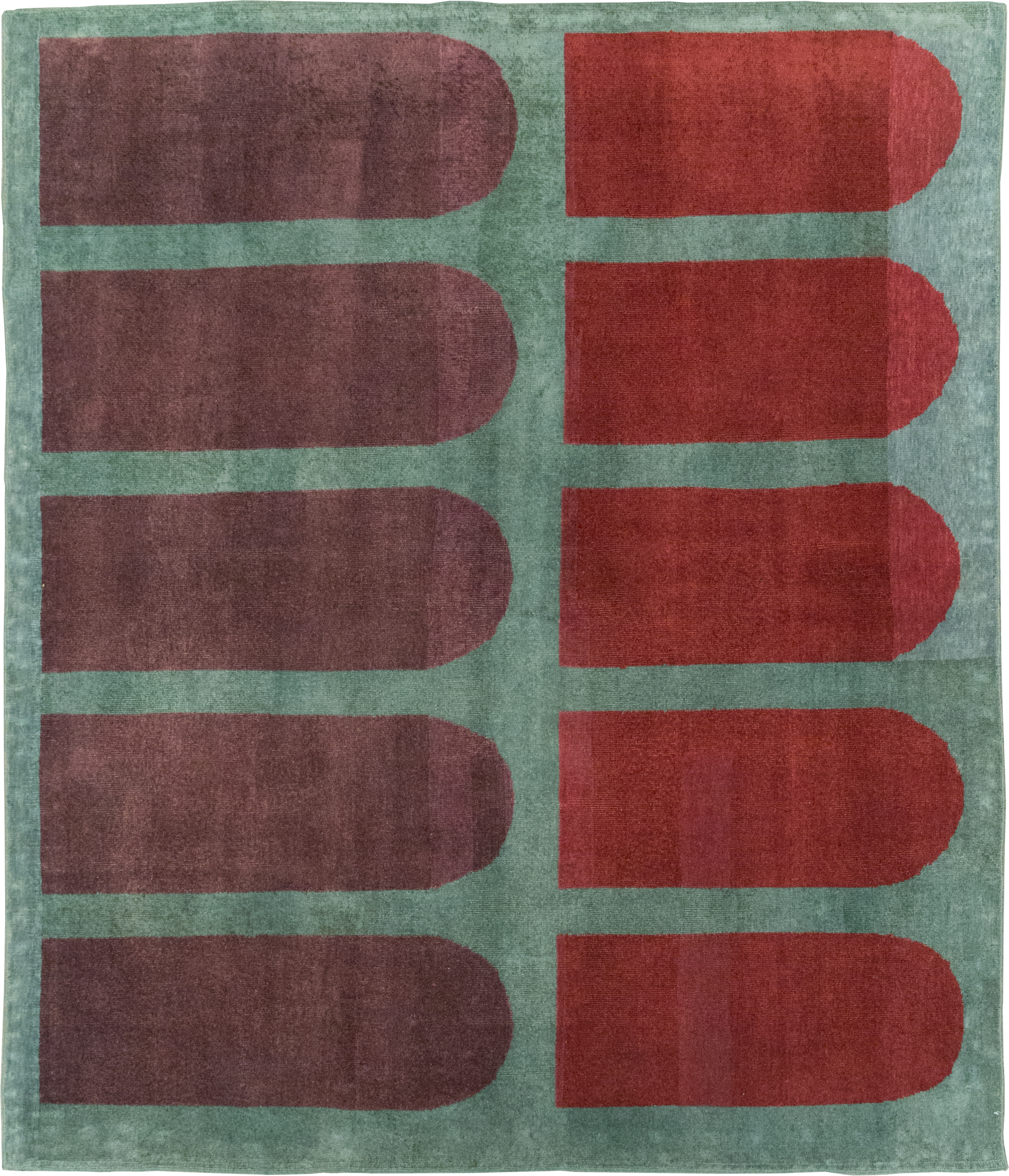 Vintage Anatolian Deco Style Carpet, No.31562 - Gss