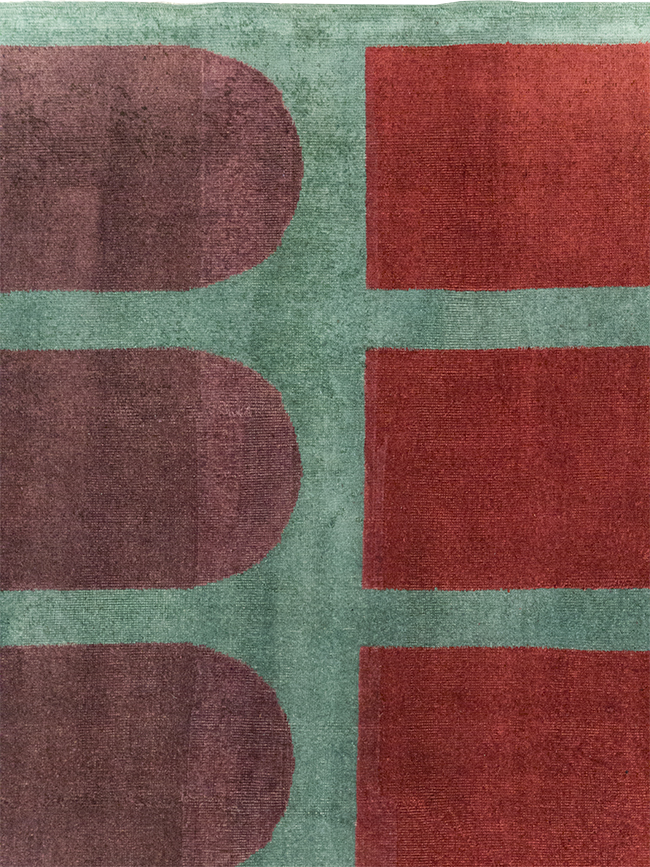 Vintage Anatolian Deco Style Carpet, No.31562 - Gss