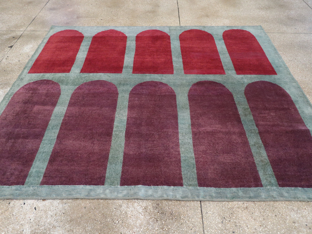Vintage Anatolian Deco Style Carpet, No.31562 - Gss