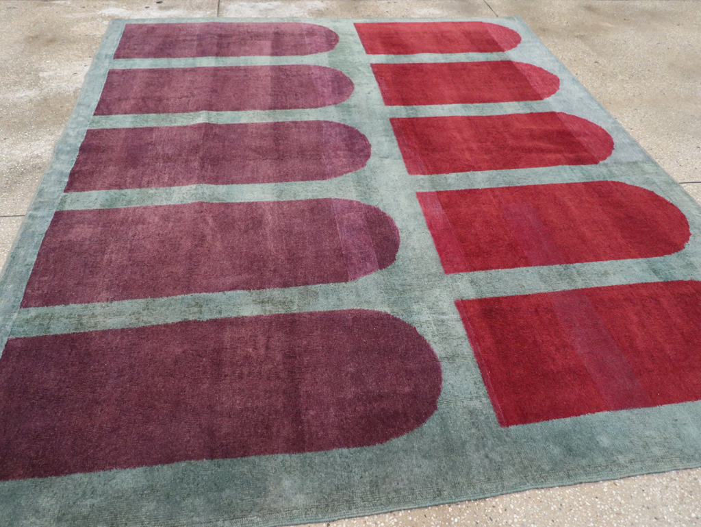 Vintage Anatolian Deco Style Carpet, No.31562 - Gss